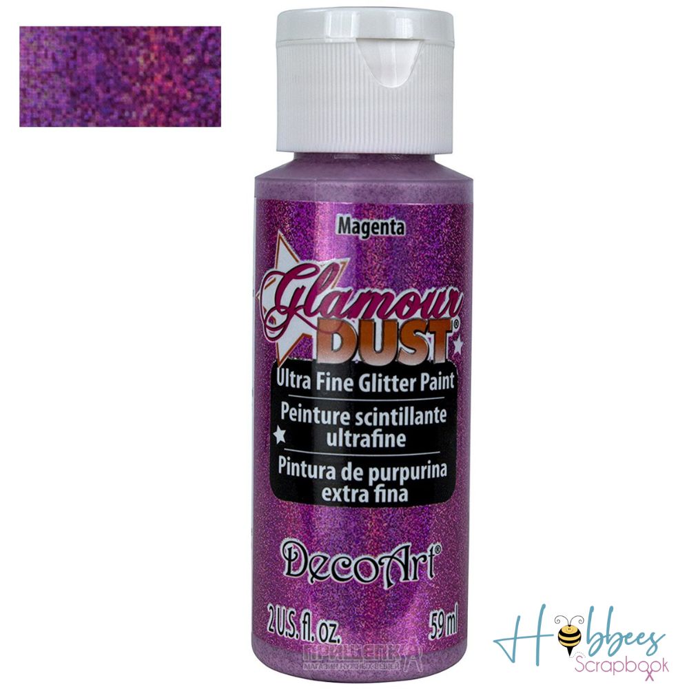 Glamour Dust Glitter Paint Magenta / Pintura con Purpurina Magenta