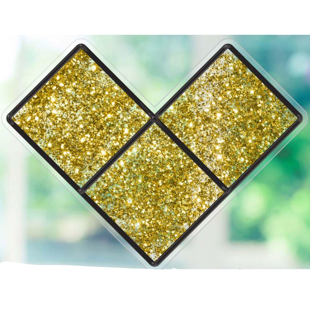 Gallery Glass Paint Gold Glittter / Pintura para Vitral Oro con Glitter Descontinuado Folk Art