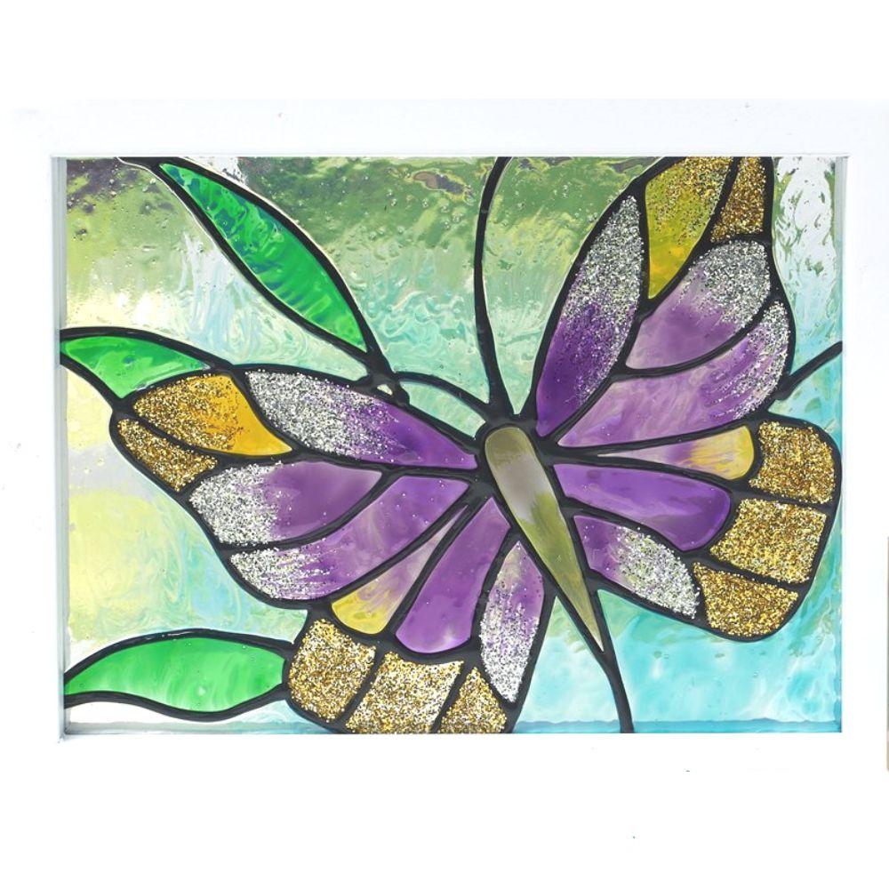 Gallery Glass Paint Gold Glittter / Pintura para Vitral Oro con Glitter Descontinuado Folk Art