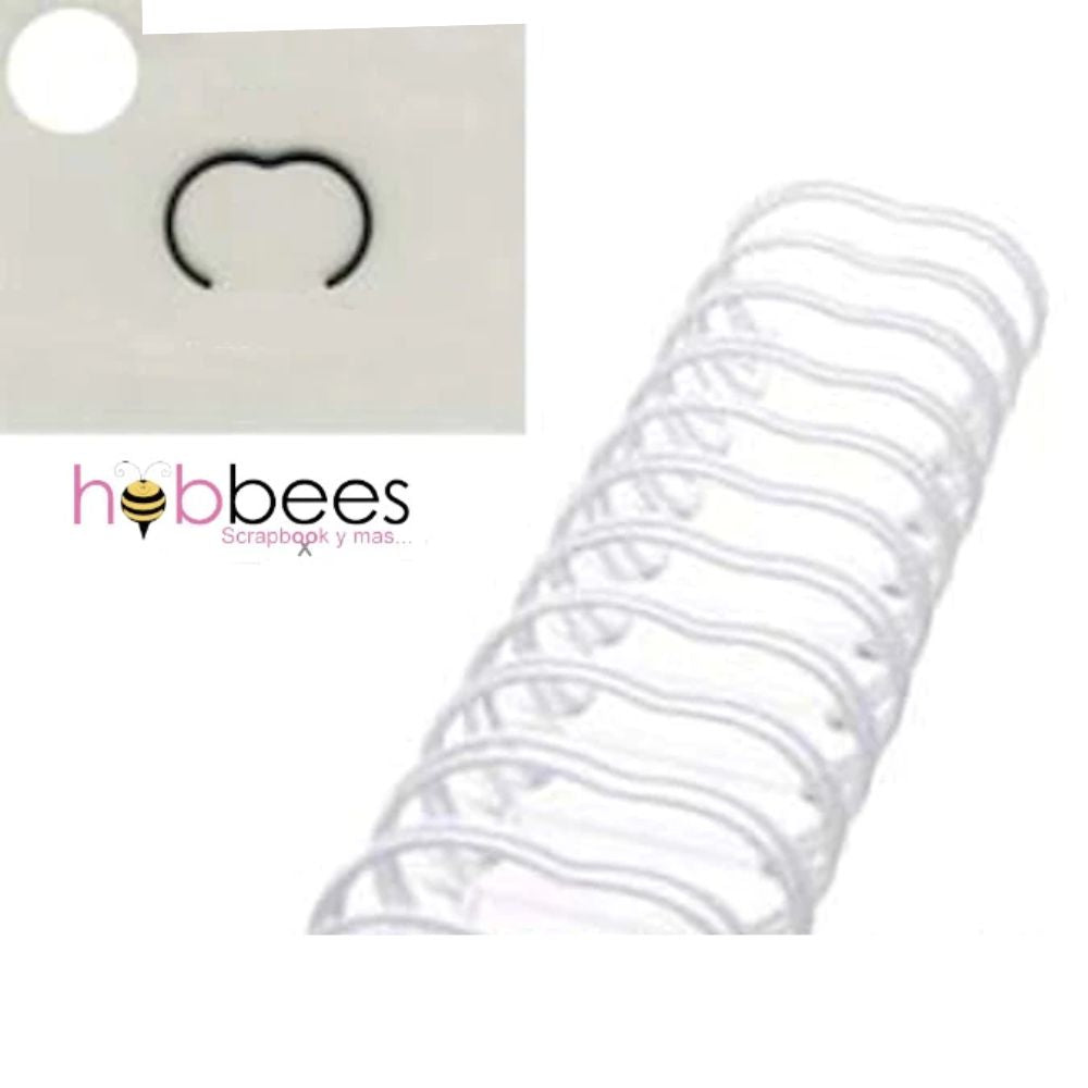 Owire Binding White 3/8&quot; / Arillos Metálicos Blancos - 0.95 cm Arillos para Engargolar Zutter