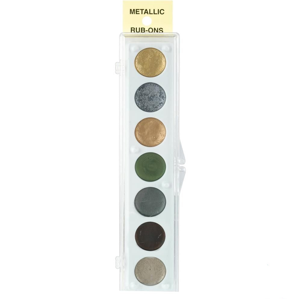 Metallic Rub-On Paint Palette 2 / Pintura Metálica para Frotar Pintura y Medios Mixtos Craft T Products