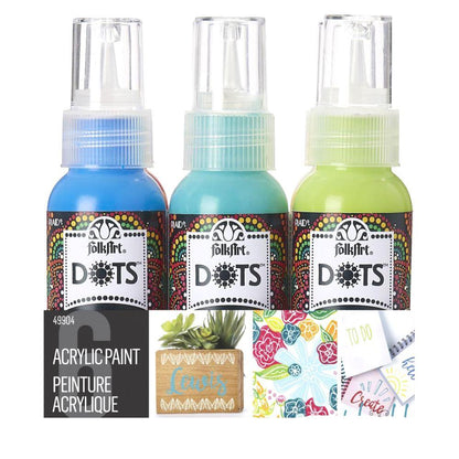 Acrylic Dot Painting Set / Juego de Pinturas Acrílicas Puntillismo Acrìlicos Folk Art