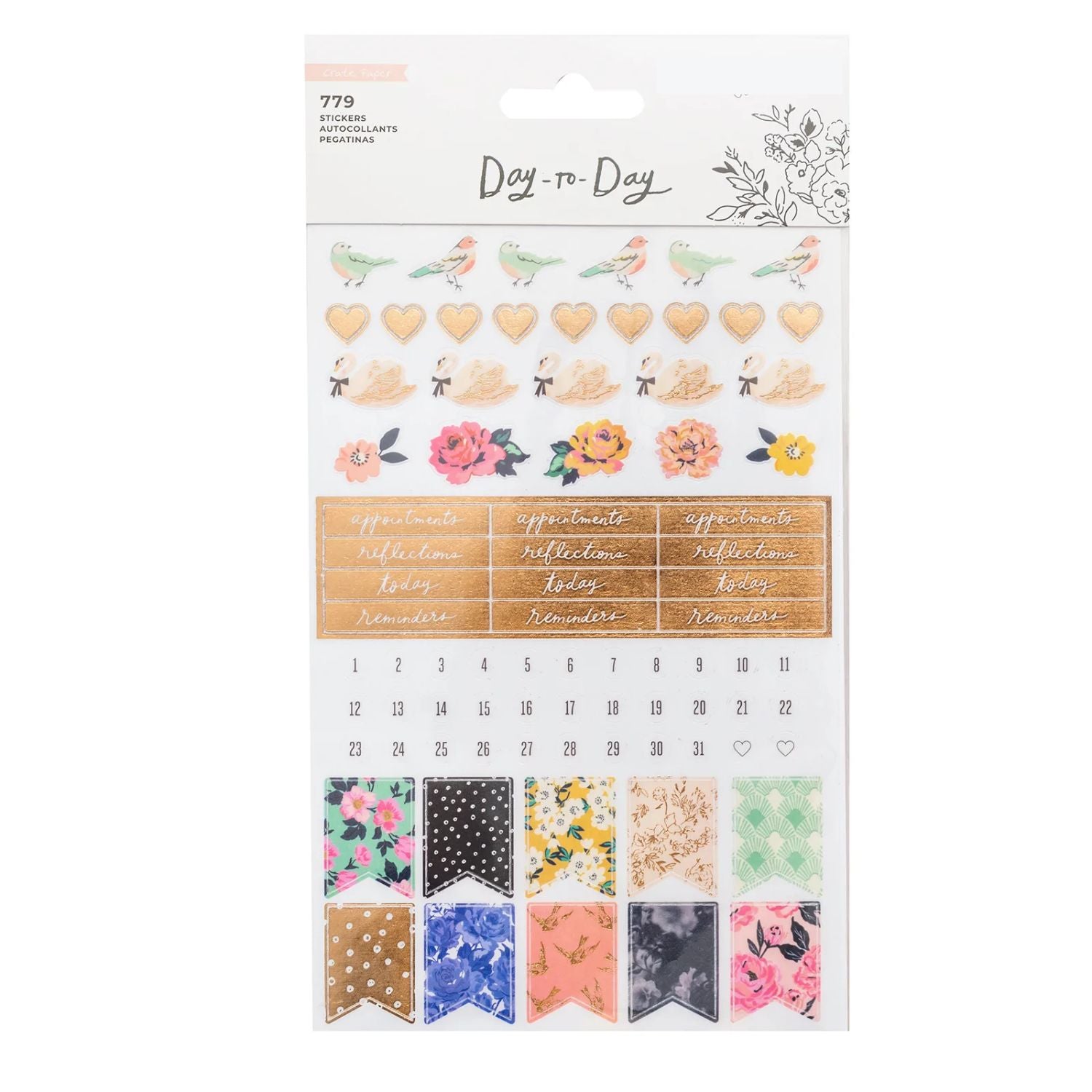 Day to Day Planner Sticker Book / Estampas Adhesivas para Agendas DESCONTINUADO Crate Paper