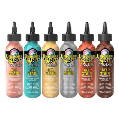 Metallic Wood Stain &amp; Glaze Mercury / Tinta y Esmalte Multi Superficies Plata Pintura y Medios Mixtos Unicorn Spit