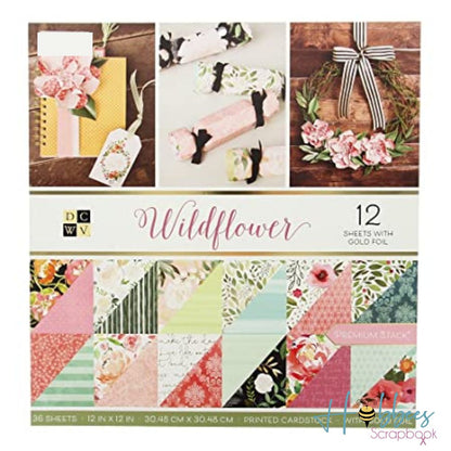 Wildflower Cardstock / Block de Cartulina Flor Silvestre Descontinuado DCWV