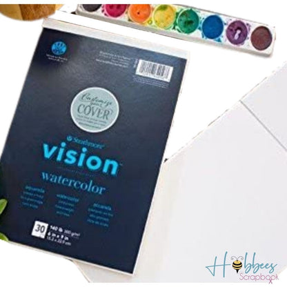 Strathmore Vision Cold Press Watercolor Pad 9 x 12&quot; / Papel para Acuarela Papel para Arte Strathmore
