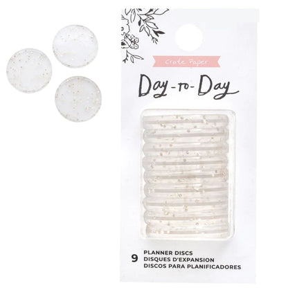 Planner Small Discs Gold Glitter / Discos para Agendas Glitter Dorado Descontinuado Maggie Holmes