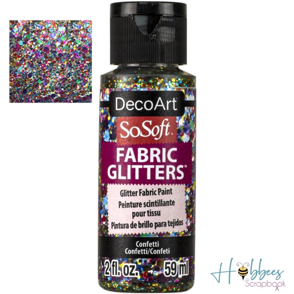SoSoft Fabric Glitters Paint Confetti / Pintura para Tela con Diamantina