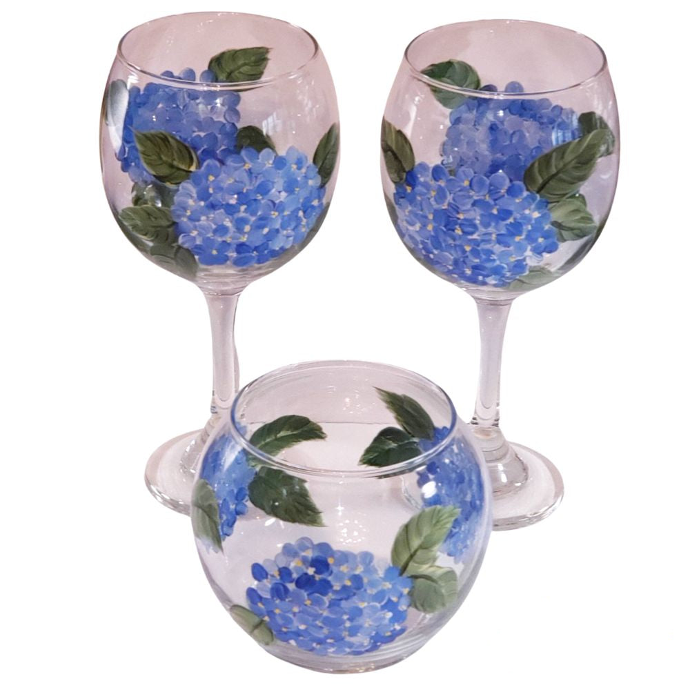 Enamel Paint Hydrangea / Pintura de Esmalte Azúl Esmaltes Folk Art