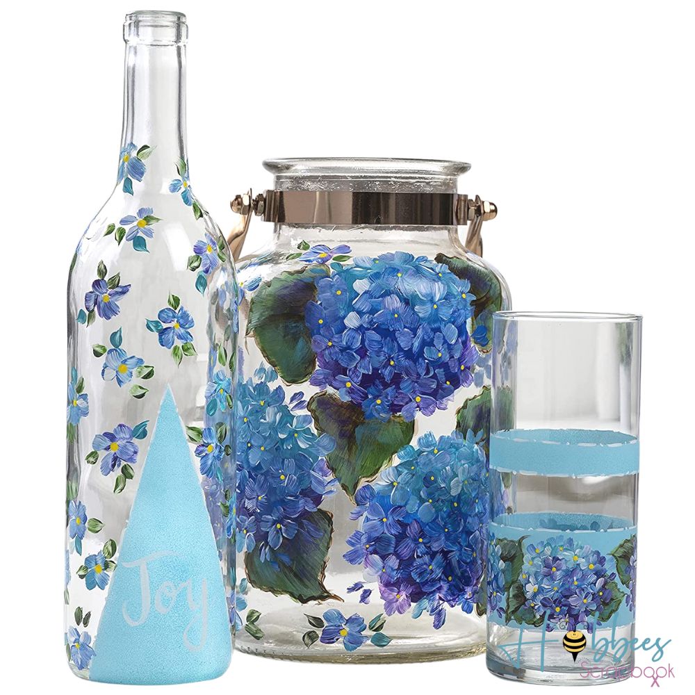 Enamel Paint Hydrangea / Pintura de Esmalte Azúl Esmaltes Folk Art