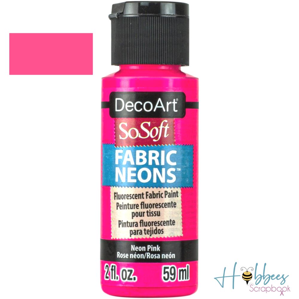 SoSoft Fabric Neons Paint Pink / Pintura para Tela Neon Rosa