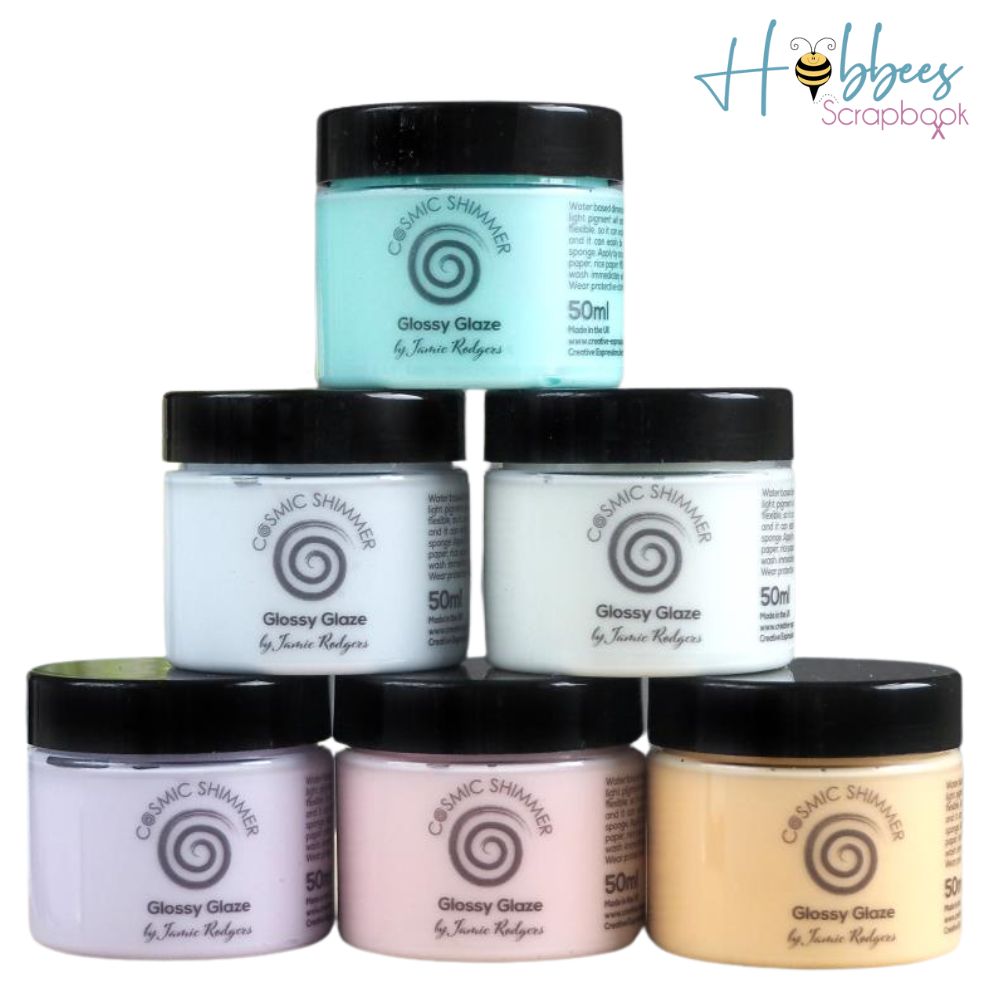 Cosmic Shimmer Glossy Glaze Fresh Air Blue / Gel de Textura Azúl Medios Mixtos y Pastas Texturizadoras Creative Expressions