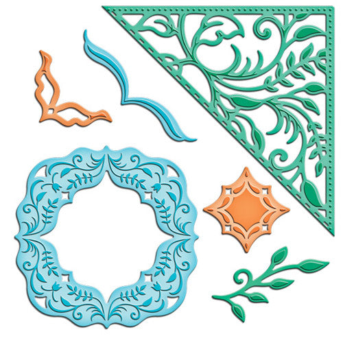 Suaje de Corte de Acentos y Ondas Botanicas  / Botanical Swirls and Accents Descontinuado Spellbinders