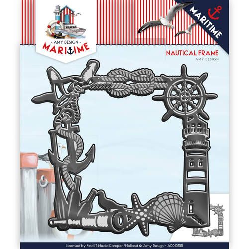 Maritime Nautical Frame Cutting Die / Suaje de Marco Náutico Descontinuado Amy Design