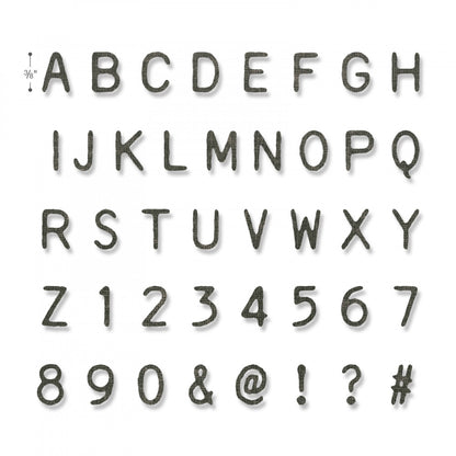 Thinlits Alphanumeric Label Die / Suajes de Letras y Números Descontinuado Sizzix