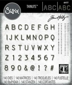 Thinlits Alphanumeric Label Die / Suajes de Letras y Números Descontinuado Sizzix