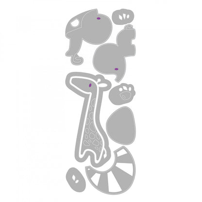 Thinlits Baby Jungle Animals Die / Suaje de Animales Bebés Descontinuado Sizzix