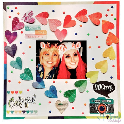 Paper Hearts Kaleidoscope / 1  Hoja de Papel Corazones Papel, Hojas Sueltas Vicki Boutin