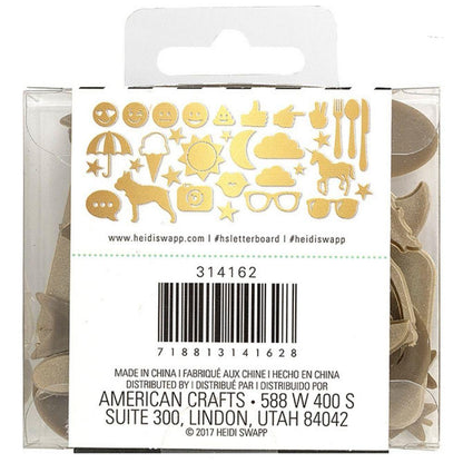 Letterboard Icons Gold / Iconos Para Pizarrón Oro Tableros Heidi Swapp