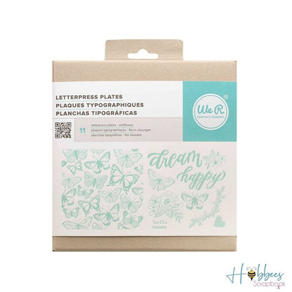 LetterPress Plates Wildflower / Planchas Tipográficas Flor Silvestre Serigrafìa We R Memory Keepers