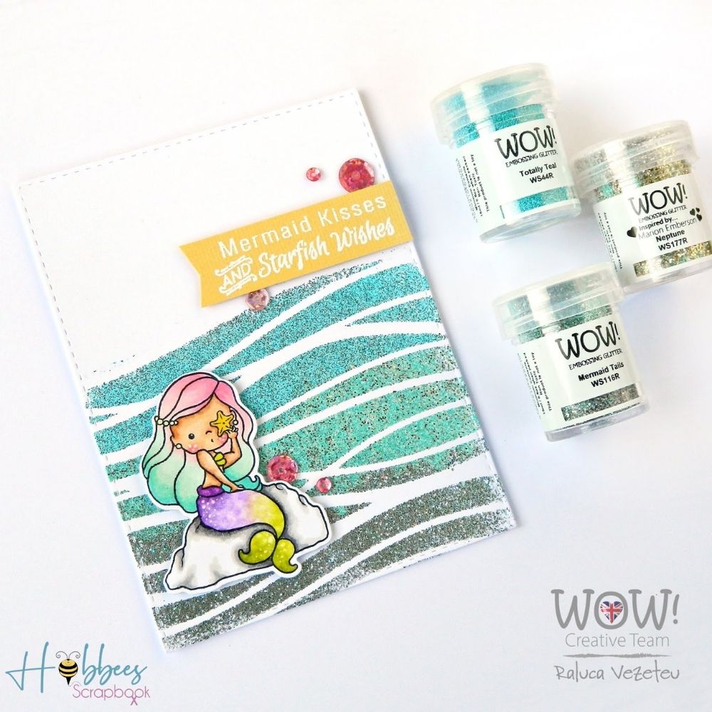 Mermaid Tails Embossing Powder / Polvo de Embossing Cola de Sirena Descontinuado Wow!