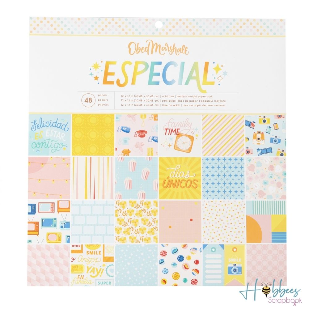 Especial Single-Sided Paper Pad 12 x 12" / Block de Papel Especial Papel American Crafts