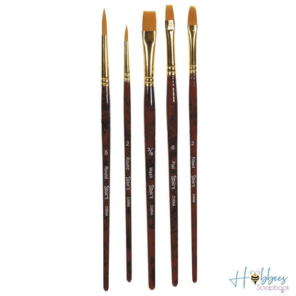 Studio 71 Golden Taklon Brush Set / Set de Pinceles Sintéticos Pinceles y Brochas Darice