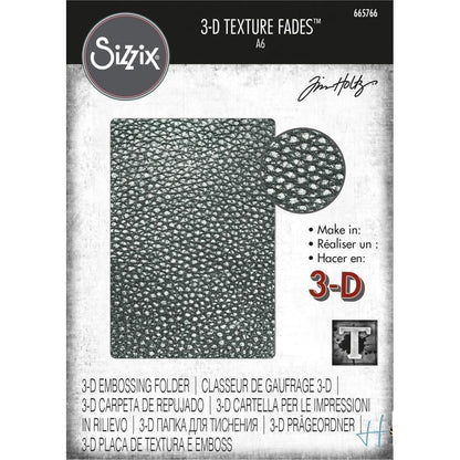 3D Textured Impressions Cracked Leather  / Folder de Grabado 3D Cuero Agrietado Folders de Grabado Sizzix
