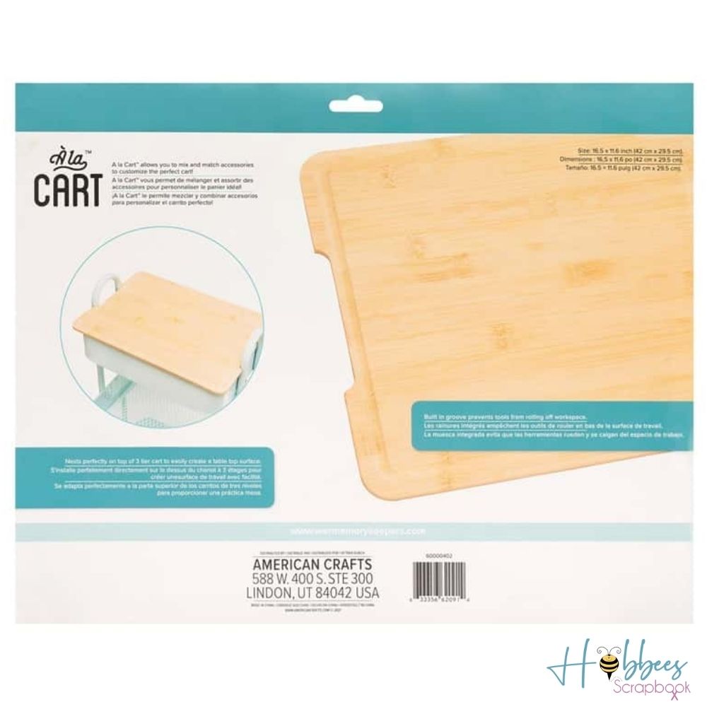 A La Cart BambooTray Top / Bandeja Superior de Bambú Descontinuado We R Memory Keepers