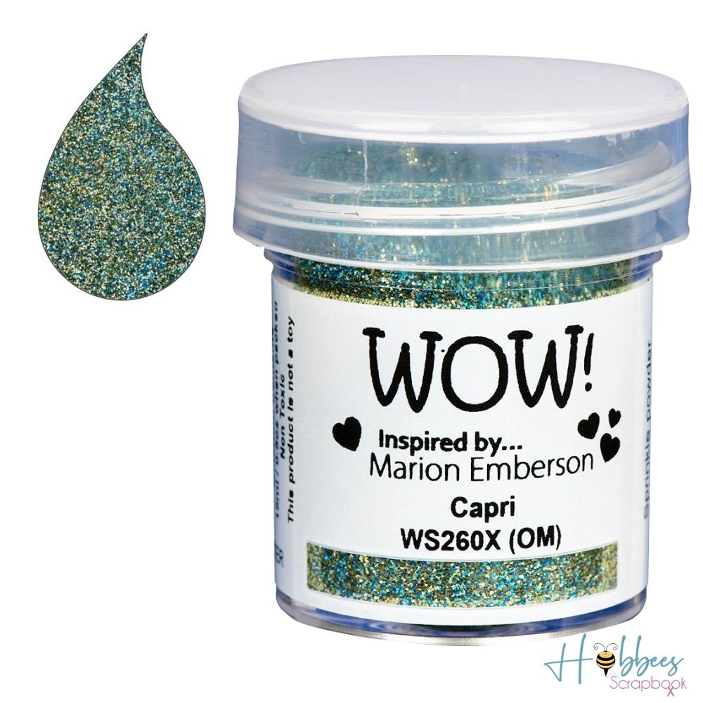 Capri Embossing Powder / Polvo de Embossing Azul Agua Opaco Descontinuado Wow!