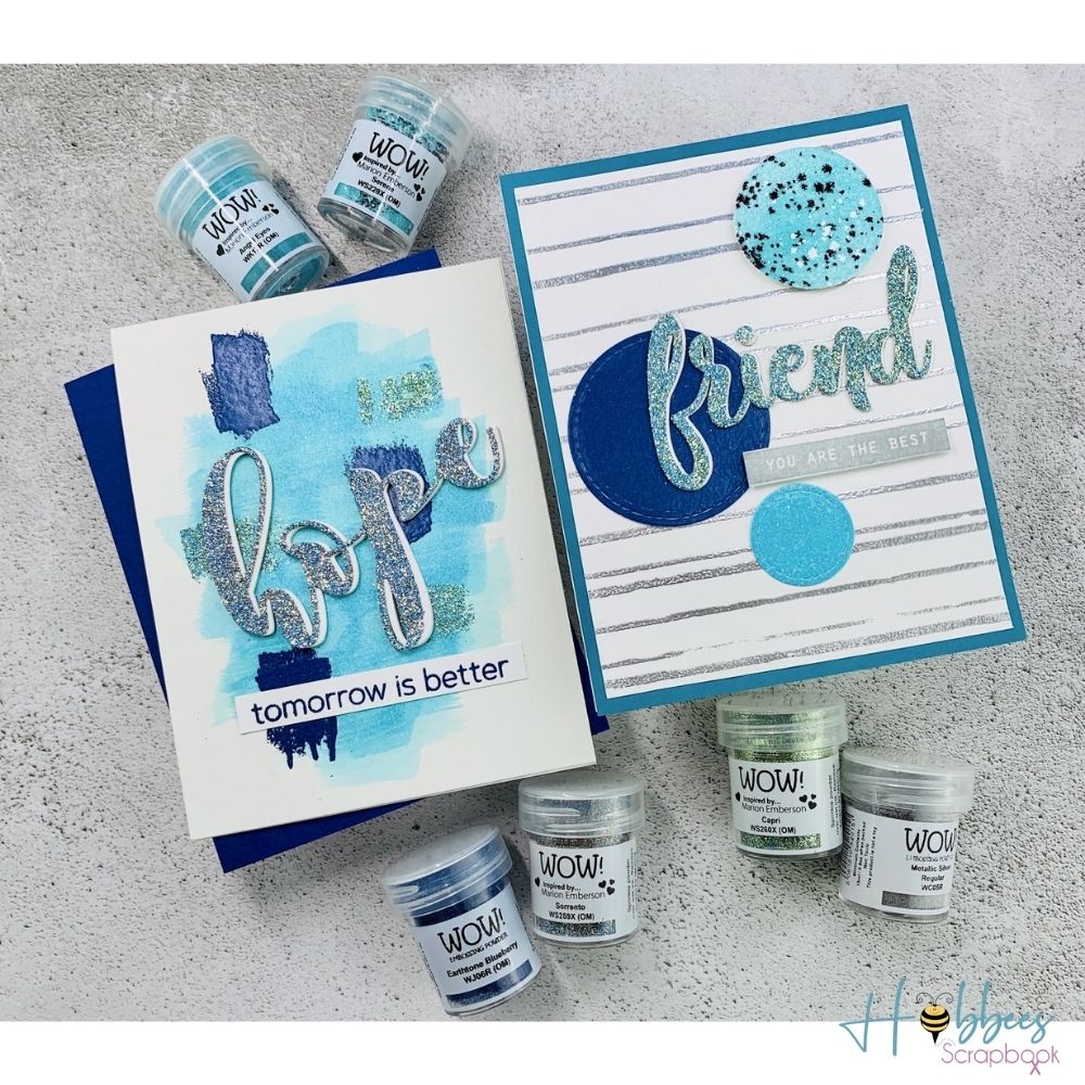 Capri Embossing Powder / Polvo de Embossing Azul Agua Opaco Descontinuado Wow!