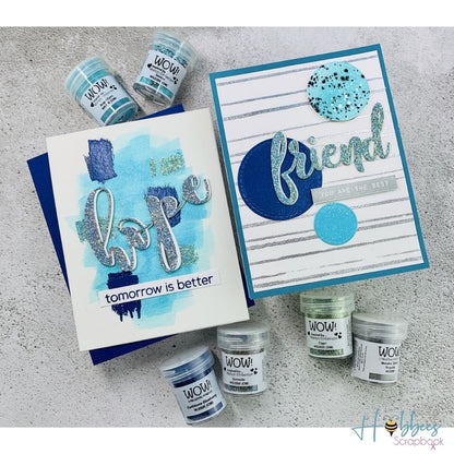 Capri Embossing Powder / Polvo de Embossing Azul Agua Opaco Descontinuado Wow!