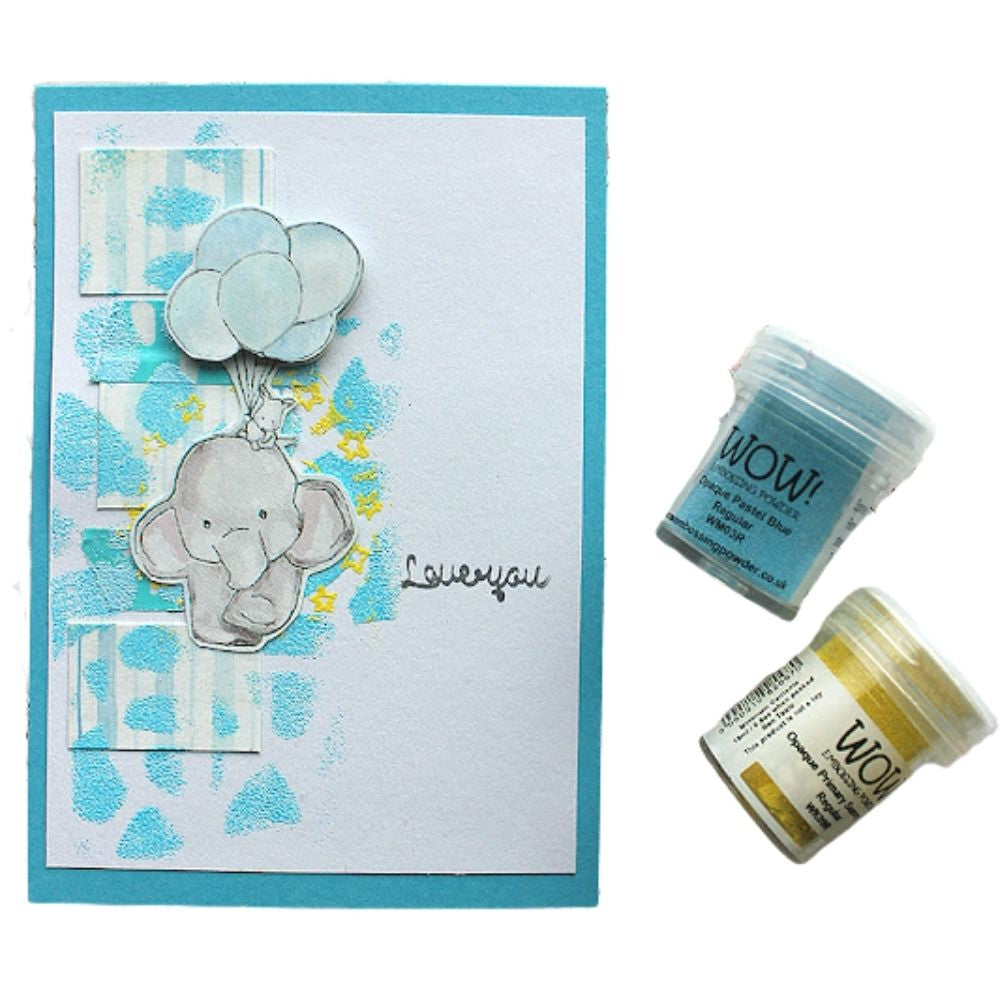 Pastel Blue Embossing Powder / Polvo de Embossing Azul Pastel Opaco Polvos de Embossing Wow!