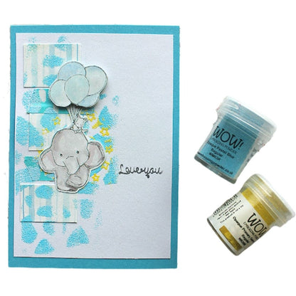 Pastel Blue Embossing Powder / Polvo de Embossing Azul Pastel Opaco Polvos de Embossing Wow!