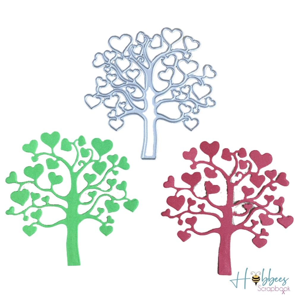 Suaje de Árbol con Corazones Dados de Corte / Suajes / Troqueles Hobbees