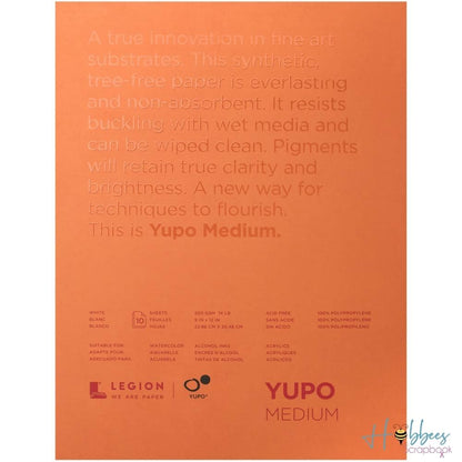 Yupo Medium Pad / Bloc de Papel Mediano Yupo Papel para Arte Legion