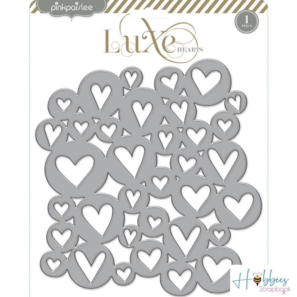 Luxe Placemat  / Recorte de Corazones Metálicos Adornos / Embellishments Pink Paislee