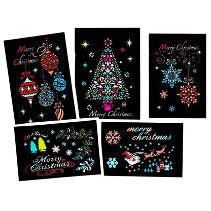 Esténcil Feliz Navidad y Copos de Nieve Esténciles / Plantillas Hobbees
