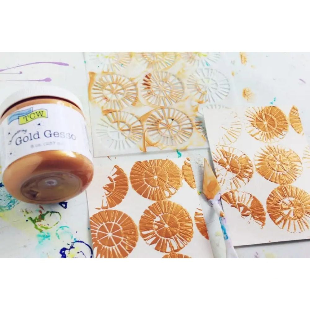 Gold Gesso / Gesso Acrílico Oro Medios Mixtos y Pastas Texturizadoras TCW