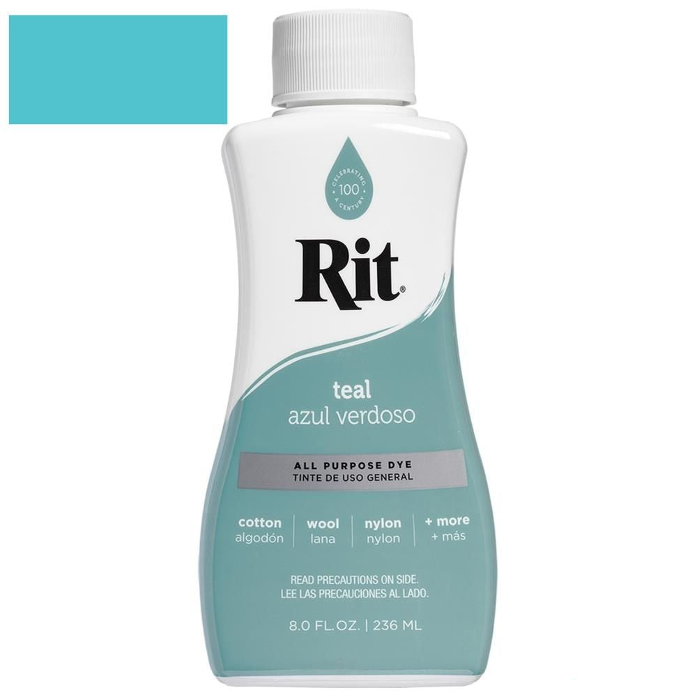 Rit Dye Liquid Teal / LÃquido para Teñir Azul Verdoso Pintura para Tela Rit