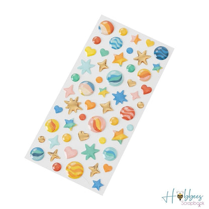 Especial Enamel Shapes Stickers / Estampas en 3D Decorativas Stickers American Crafts