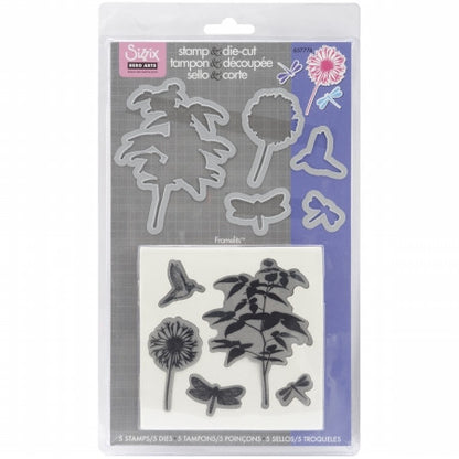 Fern Dies &amp; Stamps / Set de Suajes y Sellos Cling de Follaje Descontinuado Sizzix