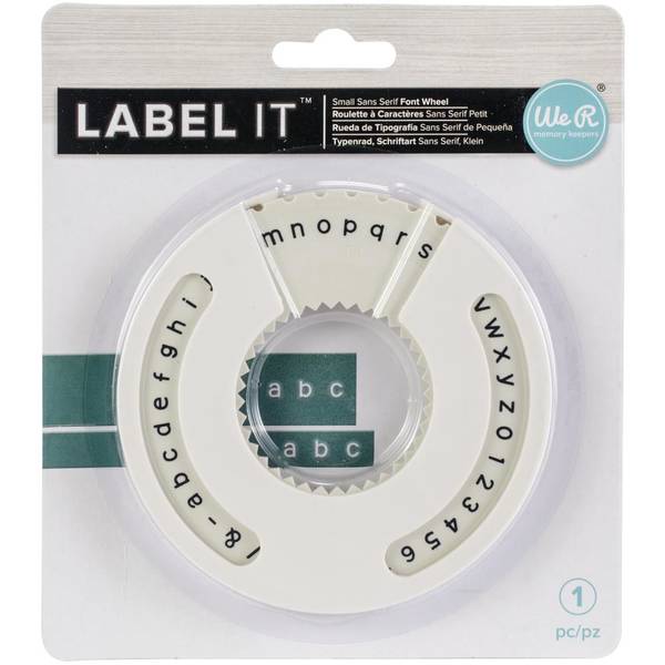 LabelIT Font Wheel San Serif Large / Label It Rueda de Letras Descontinuado We R Memory Keepers