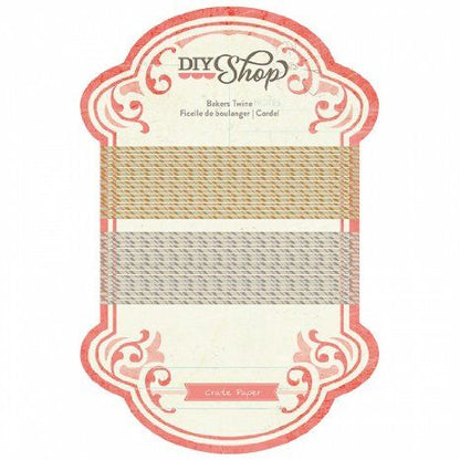 Bakers Twine Gold - Silver / Cordel Dorado - Plateado Descontinuado Crate Paper
