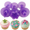 Fondant Mini Cutouts 3 pc Flowers &amp; Leaf / Cortadores Mini para Pastas