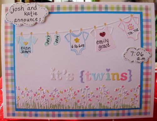 Embossing Baby Clothes On Line / Folder de Grabado Tendedero Ropa Bebe Descontinuado Darice