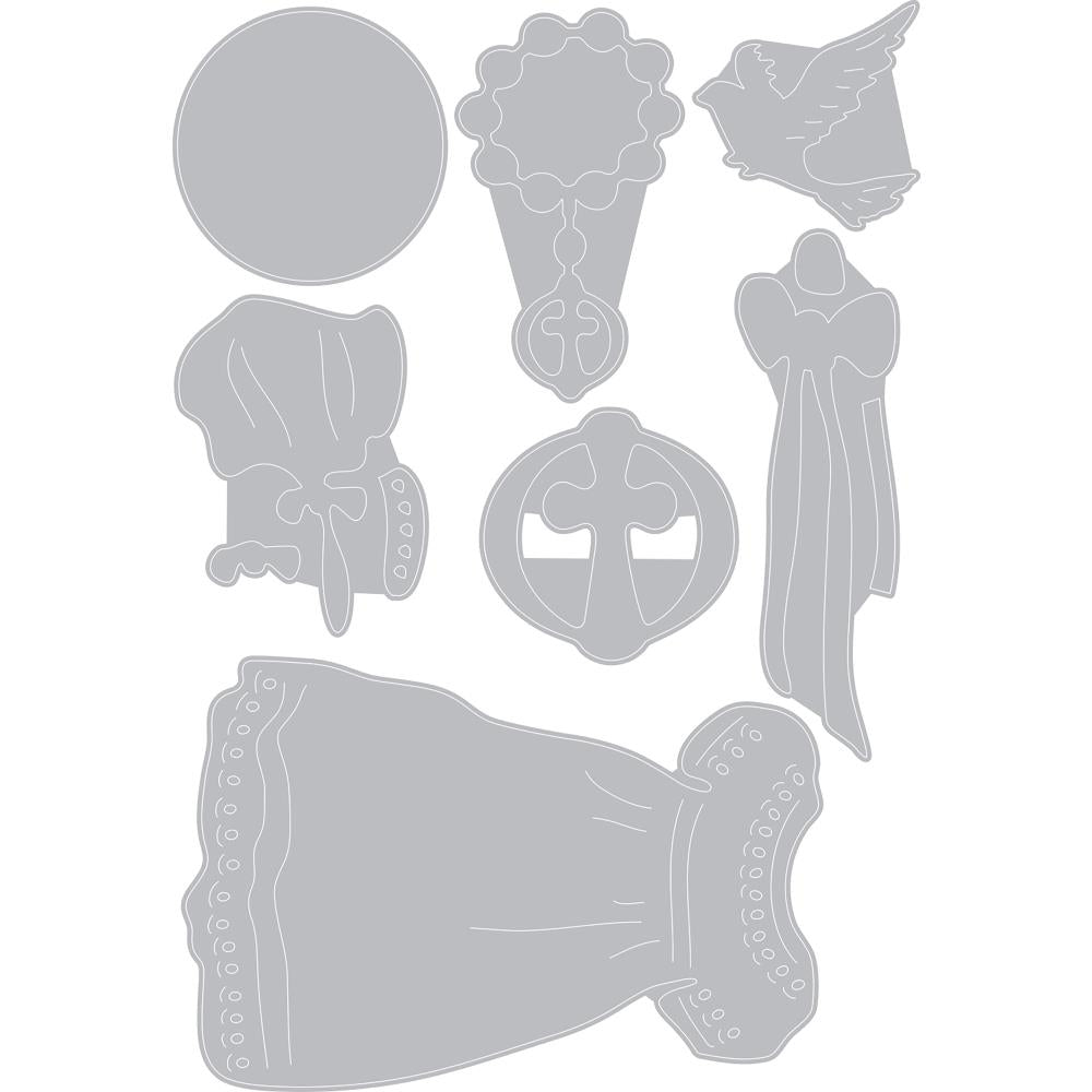 Thinlits Baptism Set Die / Suajes de Bautismo Descontinuado Sizzix