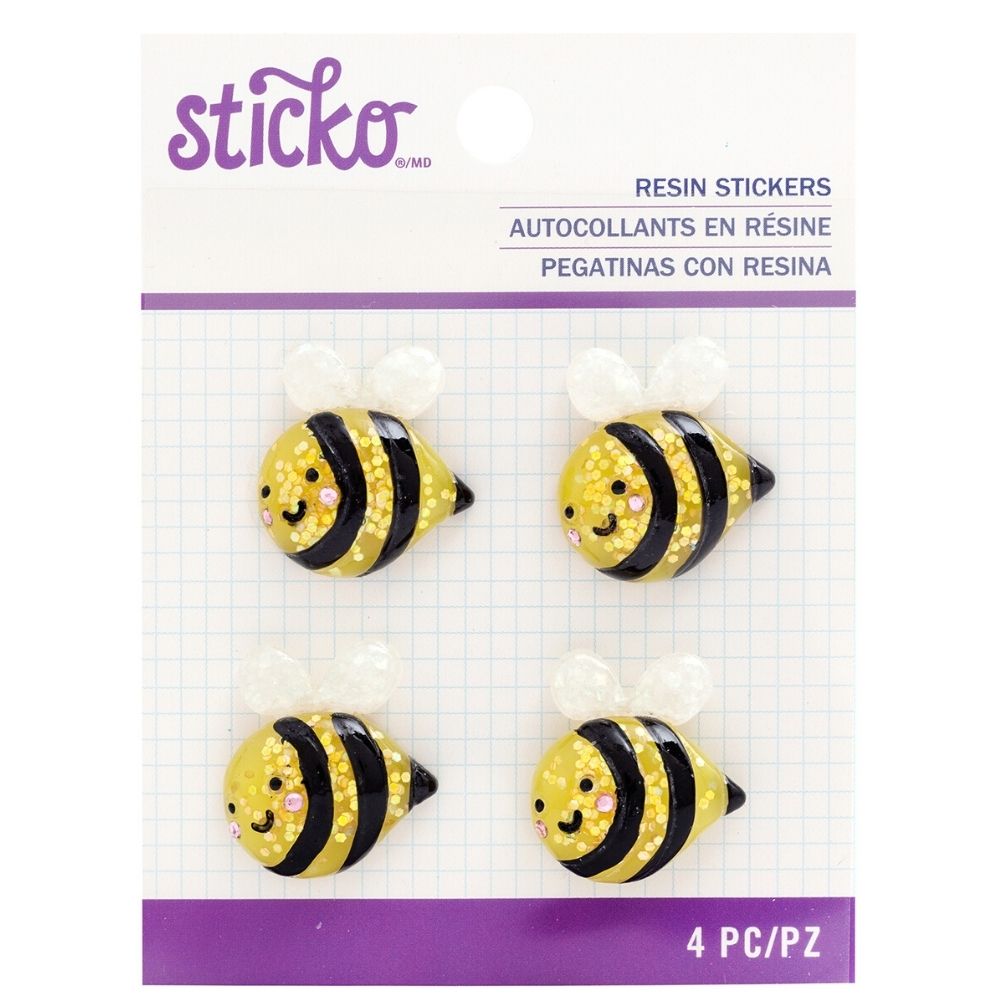 Bees Resin Stickers / Estampas en 3D Decorativas