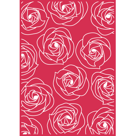 Plus Bella Rose Embossing Folder / Folder de Grabado Rosa Bella Descontinuado Teresa Collins