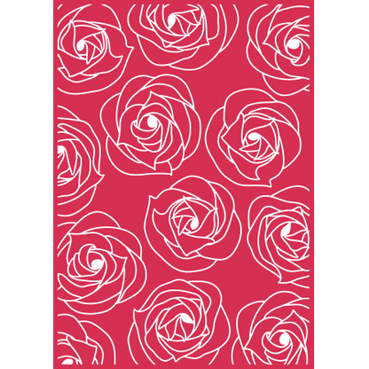 Plus Bella Rose Embossing Folder / Folder de Grabado Rosa Bella Descontinuado Teresa Collins